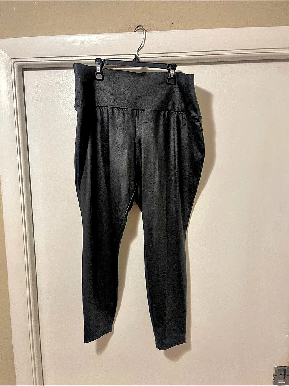 terra & sky Black Faux Leather Leggings Size 0X (14W)